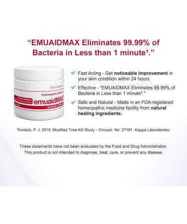 EMUADMAX Ointment 0.5oz - Maximum Strength Eczema Cream for Athletes Foot, Psoriasis, Jock Itch, Rash & Skin Yeast Infection - Buy Online on GoSupps.com