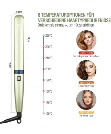 Culwad 25mm Iron Hair Smoothing Tool - Ceramic Plates Digital Display Dual Voltage Auto Shut-off - Green - Buy Online on GoSupps.com