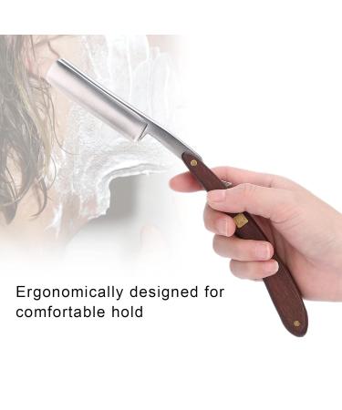 Premium Quality Professional Barber Razor - Single Blade Straight Edge with PU Leather Storage Bag for Mustache & Beard Grooming - Buy Online on GoSupps.com