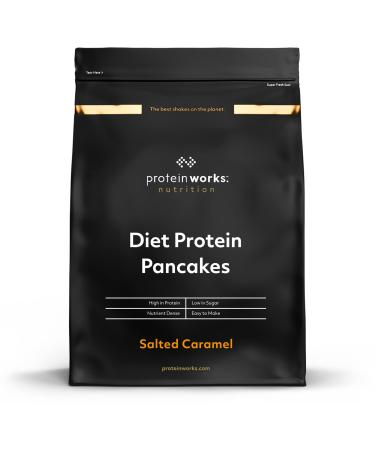 Protein Works - Diet Protein Pancake Mix | 135 Calories Per Serving | Low Sugar Protein Pancake Mix | High Protein Breakfast | 12 Servings | Salted Caramel | 500g