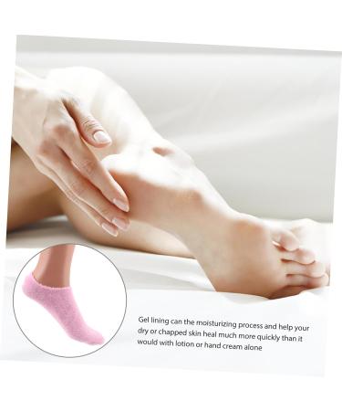 Healeved 2 Pairs Gel Care Kit Moisturizing Gel Spa Gloves Socks Booties for Dry Skin & Feet Moisturizing Socks Foot Care Socks Spa Beauty Gloves Skin Care Man Accessories Pink Yarn - Buy Online on GoSupps.com