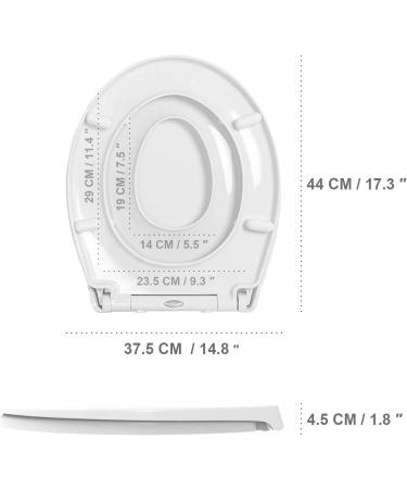 Todeco 2-in-1 Round Toilet Seat with Built-in Potty Training Seat - Slow Close & Easy Remove - White - Ideal for Toddlers and Adults - Buy Online on GoSupps.com