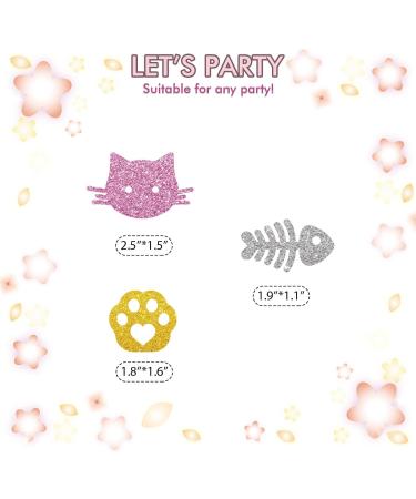 Set of 24 Cat Cupcake Toppers Pink&Gold Glitter Kitten Cupcake Picks Pet Kitty Birthday Cake Decorations Girl's Birthday/Cat Theme Baby Shower Party Supplies - Buy Online on GoSupps.com