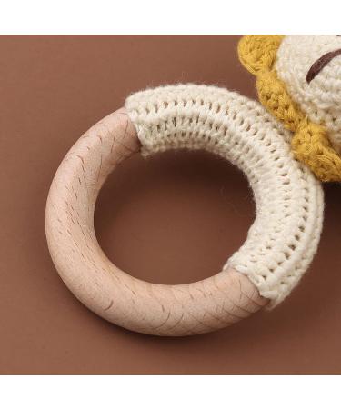 TIAN-K 3pcs Baby Shower Gift Set | Pacifier Chain Wooden Teether & Animal Rattle for Newborns - Buy Online on GoSupps.com