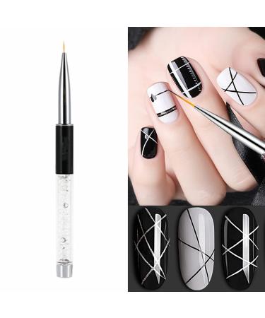 Professional 4-Piece Nail Art Brush Set - Crystal Acrylic UV Gel Liner Pens for DIY Nail Art - Buy Online on GoSupps.com