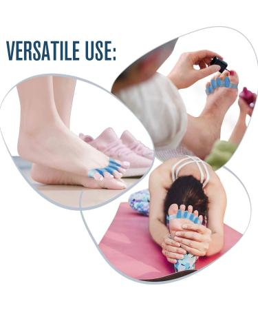 Toe Spreader Silicone | 6x Gel Separator for Hallux Valgus & Bunion Correction | All-Toe Hammer Toe Relief | Blue - Buy Online on GoSupps.com