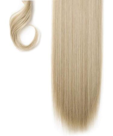 26" Wrap Around Ponytail Clip In Hair Extensions Straight Silky One Piece Long Hairpiece For Women Beauty - Ash Blonde Mix Bleach Blonde(66CM-100G) - Buy Online on GoSupps.com