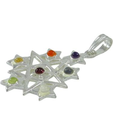 Harmonize Brass Star of David Pendant 7 Chakra Balancing Therapy Reiki Healing Crystel Spiritual Amulet - Buy Online on GoSupps.com