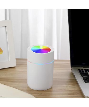 Portable Mini Humidifier with Colorful Night Light - USB Desktop Air Humidifier for Bedroom and Car - Essential Oil Diffuser and Aroma Mist Maker - White - Buy Online on GoSupps.com