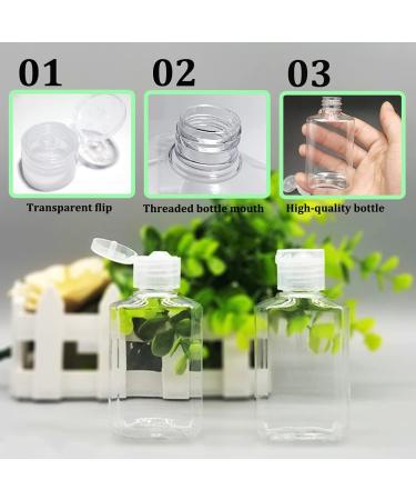40 Pack 2 Oz Refillable Hand Sanitizer Bottles with Flip Cap - Clear Portable Containers for Shampoo, Soap, Toner & Lotion - Buy Online on GoSupps.com