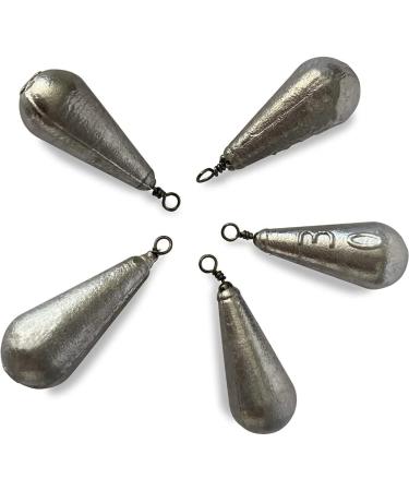 Beauty Shop 5X Pear Lead with Swivel Eyelet 20-120g Ground Lead Sea Lead Olive Lead Fishing Lead 5x 30g
