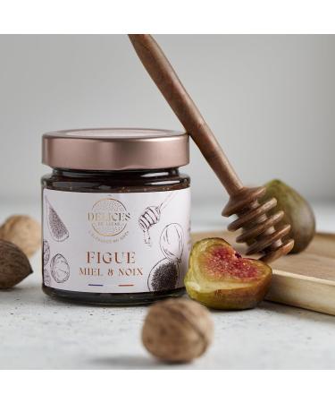 O D lices de Lucas D lices de Lucas Fig Honey & Nut Jam 60% Fruits Handcrafted and Made in France Glass Jar 230 g French Gastronomy
