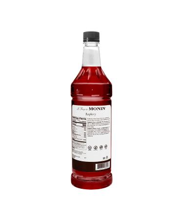 Monin Raspberry Syrup - Sweet and Tart Cocktail Mixer - Gluten-Free, Non-GMO - 33.8 Fl Oz (1 Liter) - Buy Online on GoSupps.com
