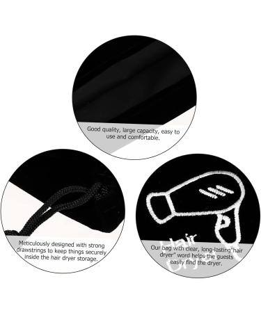 Healeved 8 Pcs Hair Dryer Storage Bag Jewelry Hair Dryer Bag Purse Organizer Pouches Tool Black Flannel - Buy Online on GoSupps.com