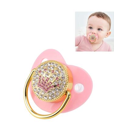 Buy Bling Baby Pacifier - Soft Silicone Lightweight & Curved Design for Newborns (6-18 Months) - Pink with Clip - Buy Online on GoSupps.com