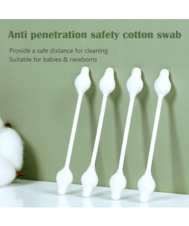 Safety Cotton Swabs with Large Tip - 216PCS Baby Cotton Buds with Natural Paper Stick for Newborns & Kids - Gentle & Safe Ear Cleaners - Buy Online on GoSupps.com