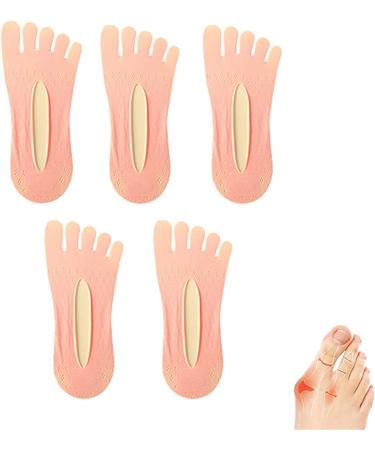 Sofeet Bunion Socks Sofeet Anti-bunions Health Socks Orthoes Bunion Relief Socks Sock Align Toe Socks for Bunion (Pink*5)