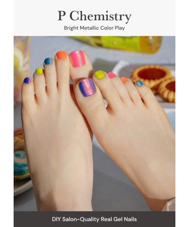 Buy Ohora Semi Cured Gel Nail Strips - Rainbow Glitter UV/LED Compatible Salon-Quality & Long Lasting | Easy Apply & Remove | Includes Prep Pads Nail File & Wooden Stick - Buy Online on GoSupps.com