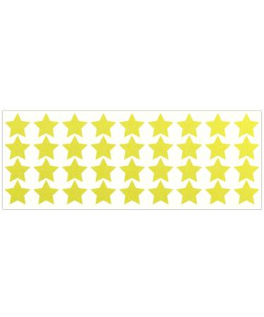 LiteMark Reflective 1 Inch Stars Sticker Decals for Helmets Bicycles Strollers Wheelchairs and More - Pack of 36 Lemon Yellow