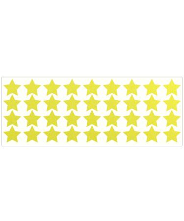 LiteMark Reflective 1 Inch Stars Sticker Decals for Helmets Bicycles Strollers Wheelchairs and More - Pack of 36 Lemon Yellow