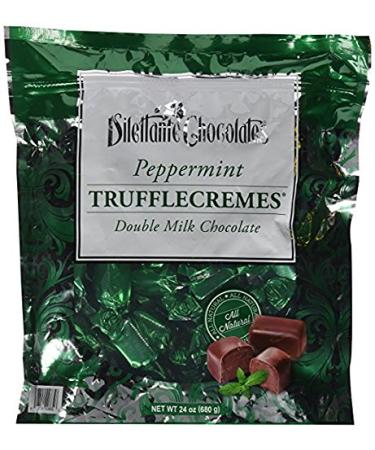 Peppermint Double Milk Chocolate Truffle Cremes - Dilettante Value 2Pack ( 24oz Each )