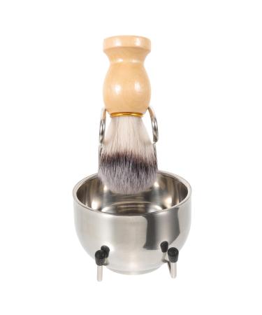 Beaupretty 1 set of razor brush Tools hairdressing salon Salon of shaving razor cup made of metal shaving razor set for men shaving supply male shaving stand wood man