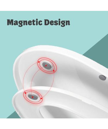 Family Toilet Seat 2-in-1 White Toilet Seat with Removable Built-in Child Seat V Shape Universal Fit Soft Close Toilet Seats for Toddlers and Adults - Buy Online on GoSupps.com