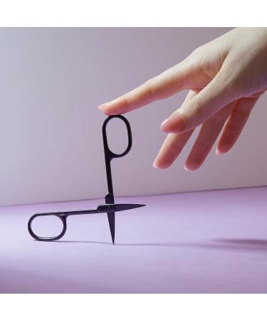 Mylee Straight Edge Nail Scissors Professional Sleek Matte Black Stainless Steel Salon-Quality Nail Scissors for Precision Trimming of Nail Edges and Creating Straighter Shapes - Buy Online on GoSupps.com