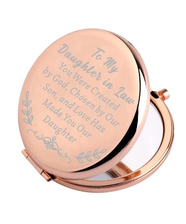 FEELMEM to My Daughter in Law Compact Mirror Daughter-in-Law-Gift Bridal Shower Makeup Mirror Future Daughter in Law Gifts from Mother in Law (to My Daughter in Law Mirror) - Buy Online on GoSupps.com