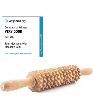 Tuuli Anti-Cellulite Massage Roller | Wooden Maderotherapy Massager with Handle (40 cm) - International Shipping Available - Buy Online on GoSupps.com