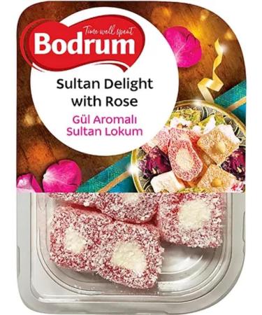 Bodrum Sultan Turkish Delight with Rose Turkish Delight 200 gram x 5 Pieces - Buy Online on GoSupps.com
