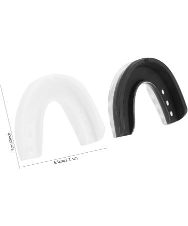 Verdant Touch Mouthguard EVA Gum Shield - 2 Pack for Football Basketball Boxing | White & Black - Buy Online on GoSupps.com