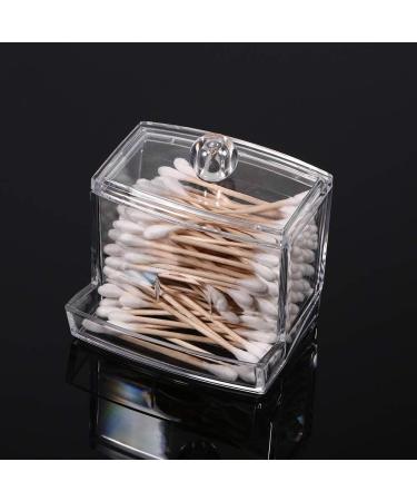 Agatige Clear Plastic Qtip Holder - Stylish Cotton Swab Container with Lid for Q-tips Perfect for Home & Travel - Buy Online on GoSupps.com
