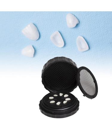 Round Prosthesis Container - Portable & Reusable Bath Box with Sieve & Magnetic Mirror for On-the-Go Care - Buy Online on GoSupps.com