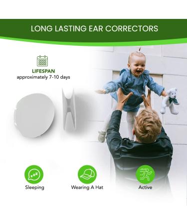 PrettyEars Cosmetic Ear Correctors for Babies - 4 Pairs, Transparent Silicone Adhesive Tape for Prominent Protruding Ears - Buy Online on GoSupps.com