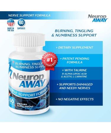 NeuropAWAY Nerve Support Capsules - Clinically Proven Formula for Nerve Discomfort - 60 Count - Buy Online on GoSupps.com