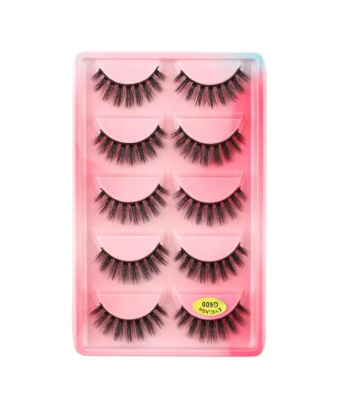 UAMOU Lashes 10/20/50/100 Boxes Mink Eyelashes 5 Pairs Natural False Eyelashes Thick Fluffy Faux Cils Lashes In Bulk G6 Cheerfully (Color : G600CS Size : 30 boxes)