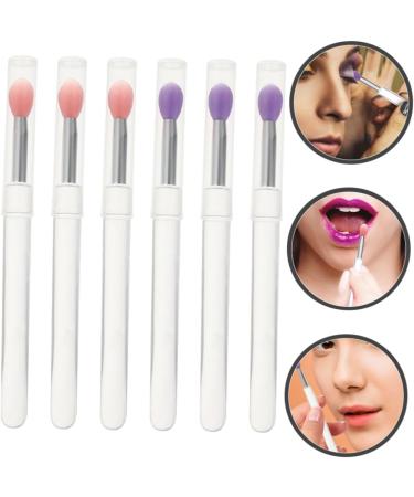 Healeved 6pcs Silicone Lip Brush Lip Gloss Brush Lipstick Applicator Eyeshadow Applicators Lip Mask Applicator Brush Silicone Brush Lip Mask Brush Lipstick Brush with Caps Lip Brush Wand - Buy Online on GoSupps.com