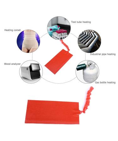 4 Pack Rubber Heating Pad - Flexible Silicone Heating Mat for Industrial Equipment - 20W 12V - Buy Online on GoSupps.com