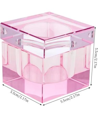 Monomer Cup 2 Inch Square Crystal Glass Nail Dish for Monomer with Lid High Transparency Nail Cup for Nail Art Acrylic Liquid Rosy Dappen Dish style1 - Buy Online on GoSupps.com