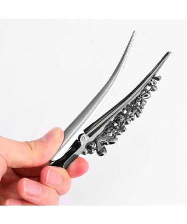 Mobestech Duckbill Clip Rhinestone Alligator Hair Clip Studded Hairpin Hair Clip Metal Bobby Pin Hair Barrette Headwear Hair Accessory for Women Girls Hair Styling (Grey) - Buy Online on GoSupps.com