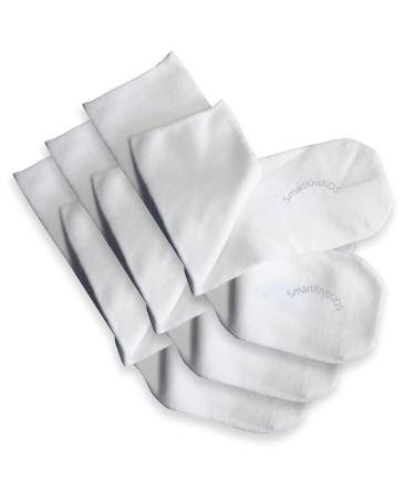 SmartKnitKIDS Sensory-Friendly Sensitivity Seamless Socks - 3 Pack Medium White