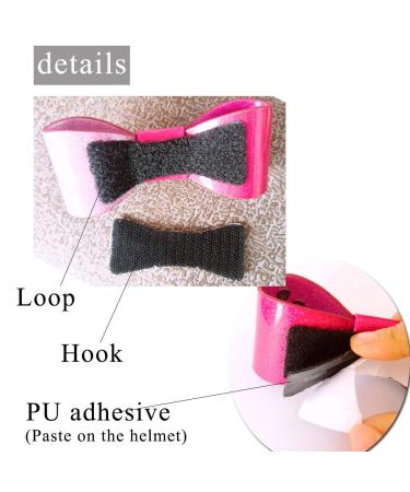 3T-Sister Handmade Arch Nodes for Helmets | Sparkle Glitter Bike & Motorcycle Accessories | Red Hinge Knot Decoration - Buy Online on GoSupps.com