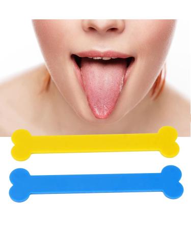 Tongue Spatula Sticks - 2 Piece Set | Bone Shaped Mixed Colors | Language Training Tools for Tongue Muscle Power - Buy Online on GoSupps.com