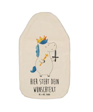Mr. & Mrs. Panda personalized hot water bottle King with sword - personalized gifts knights children with names unicorns white
