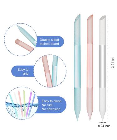 SILPECWEE Glass Cuticle Pusher & Nail File Set - Double Sided Cuticle Remover Tool for Manicure & Pedicure - 3pcs - Buy Online on GoSupps.com