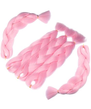 SEGO 5 Packs Braid Extensions - 24 Inch Crochet Afro Synthetic Hair in Pink | Premium Braiding Hair for Stylish Looks - Buy Online on GoSupps.com