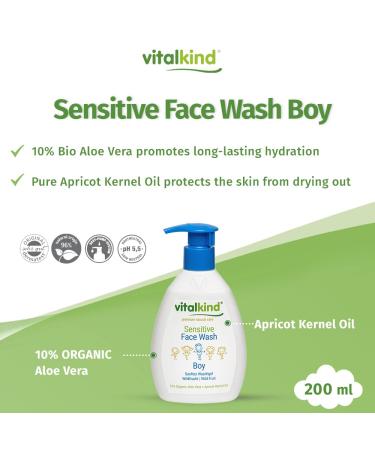 Premium Natural Sensitive Face Wash for Boys | Safe & Gentle Children's Cosmetic - Buy Online on GoSupps.com