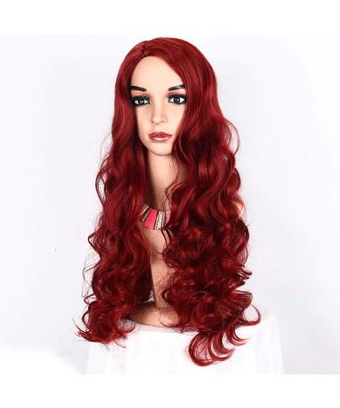 Buy Red Wavy Long Wig for Women - Synthetic 80s 70s 60s 50s Cosplay Hair | International Shipping - Buy Online on GoSupps.com
