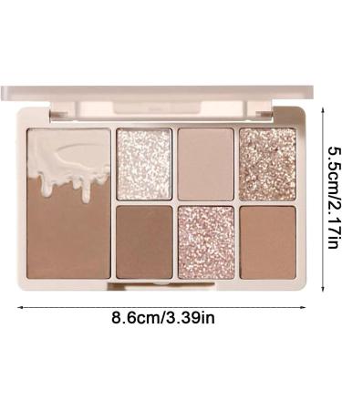 7 Colors Eye Makeup Palette Eyeshadow Palette Glitter Matte Ultra Pigmented Eye Shadow Powder Long Lasting Blendable Natural Brilliant Smooth Powder Eyeshadow Powder Palettes Dtt - Buy Online on GoSupps.com